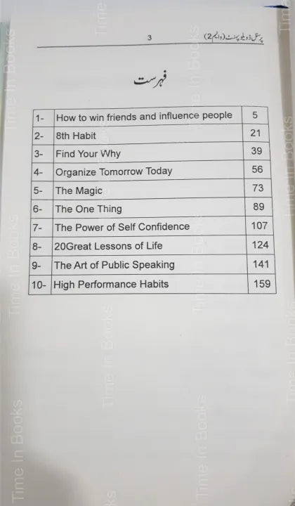 Personal Development Volume 2, Summaries of 10 Best Books, Urdu Edition, personal growth, self-help books, key insights, practical wisdom, HO Store, buy online.